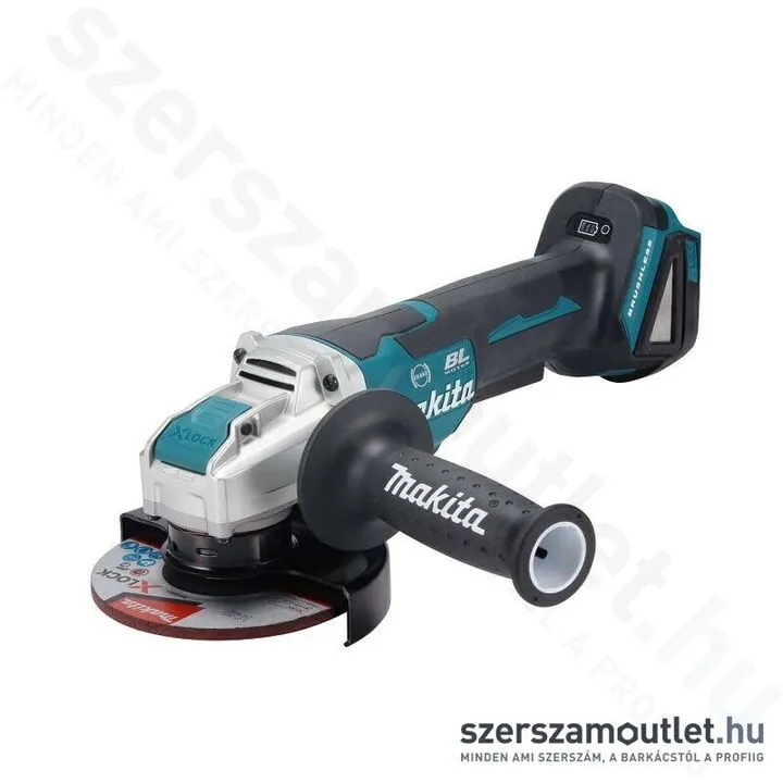 MAKITA DGA520ZX1 Akkus sarokcsiszoló BL motoros X-LOCK+fék 125mm (Akku és töltő nélkül)