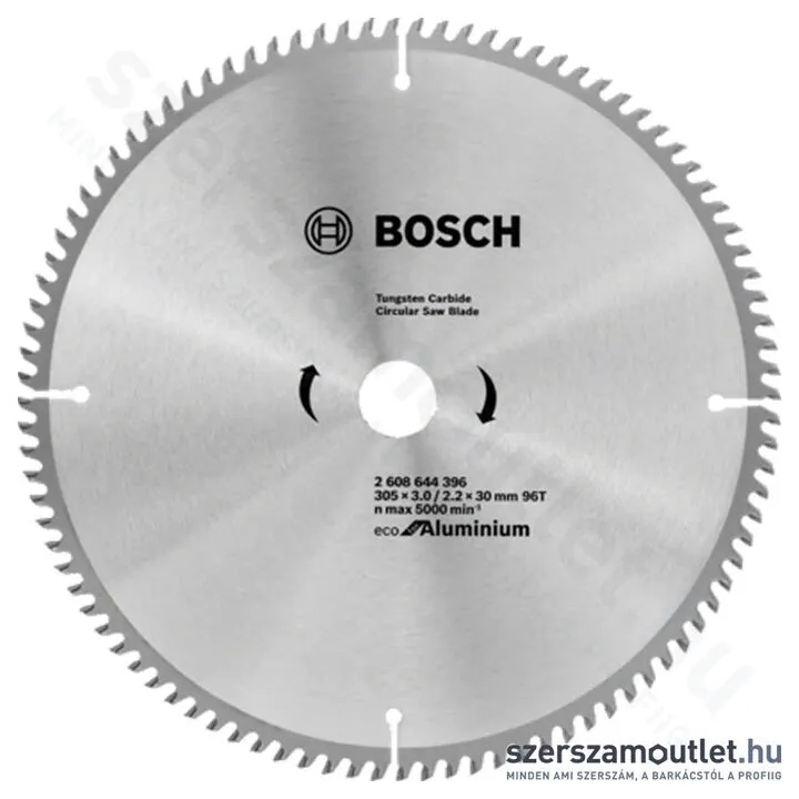 BOSCH Körfűrészlap alumíniumhoz, Eco for Aluminium, 305x3.0/2.2x30mm, 96 fog (2 608 644 396)