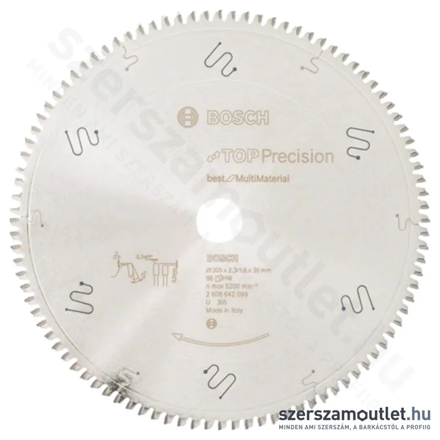 BOSCH Körfűrészlap, Top Precision Best for Multi Material, 305x2,3/1,8x30mm, 96 fog (2 608 642 099)