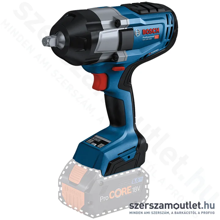 BOSCH GDS 18V-1000 Akkus ütvecsavarozó szénkefementes (18V) (1/2" 1000Nm) (Akku és töltő nélkül!)