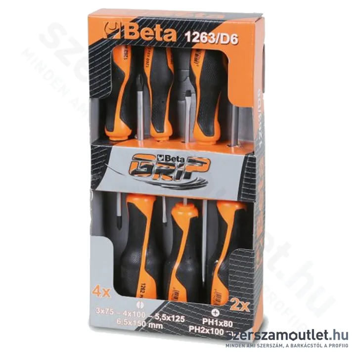 BETA 1263/D6 Csavarhúzókészlet (1260, 1262), 6 darabos (012630006)