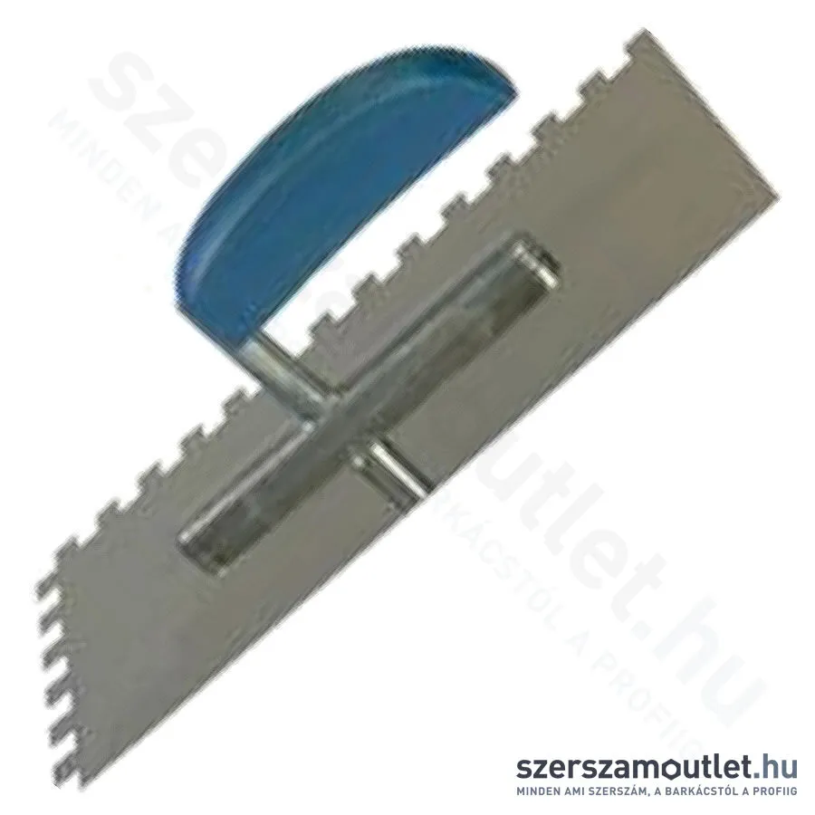 BAUTOOL Fogazott glettelő fa nyéllel, 280x130mm/15x15mm