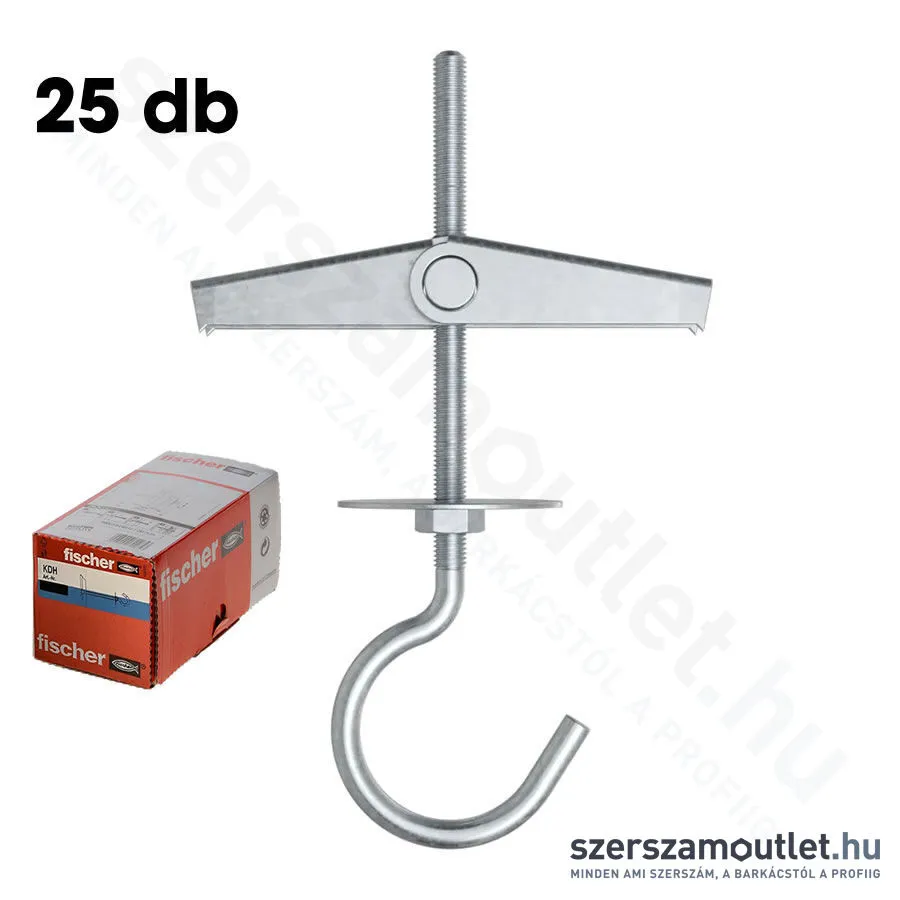 FISCHER KDH 3 Rugós fém billenőhorog kampós csavarral M3x80mm [25db/doboz] (80182)