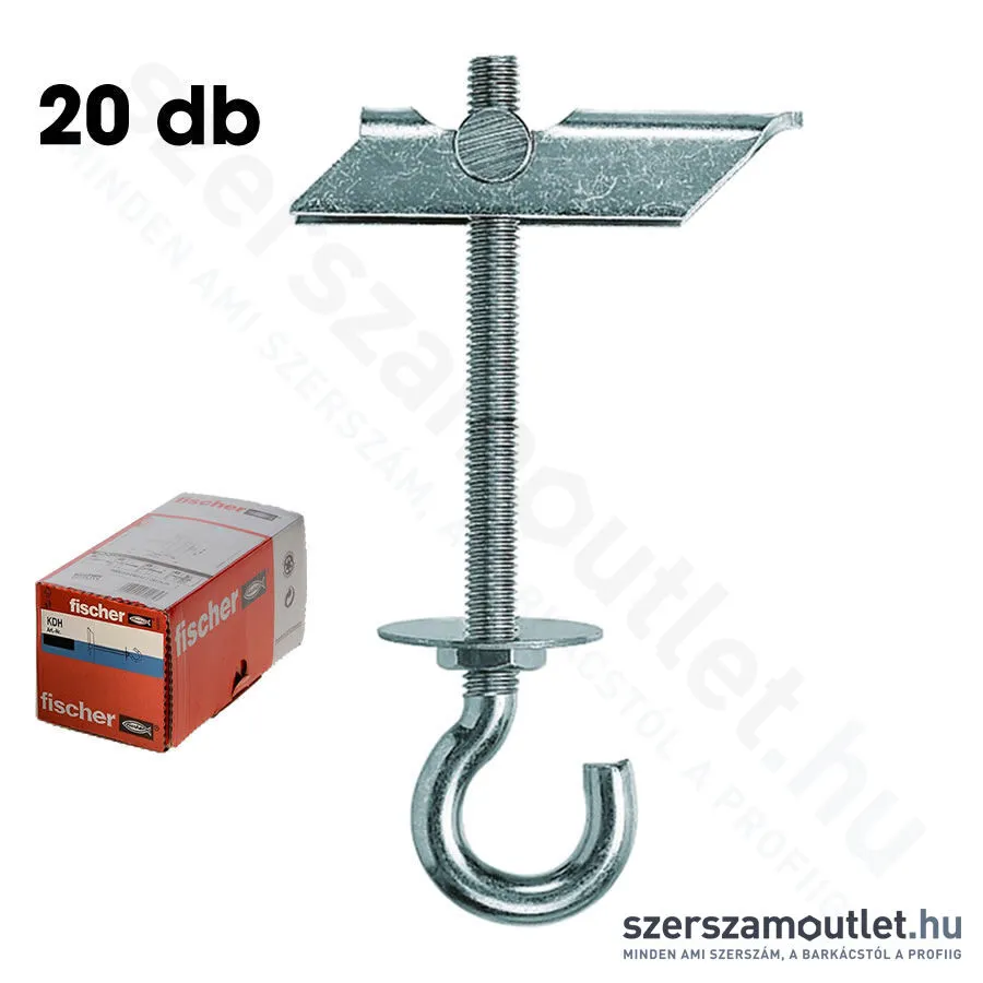 FISCHER KDH 5 Fém billenőhorog kampós csavarral M5x90mm [20db/doboz] (80188)