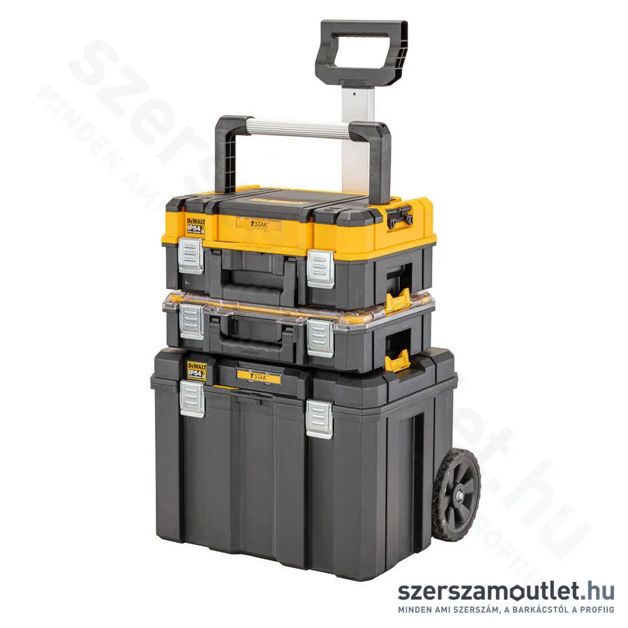 DEWALT MOBIL BOX TSTAK 2.0 IP54 Gurulós szerszámosláda szett (DWST83411-1)