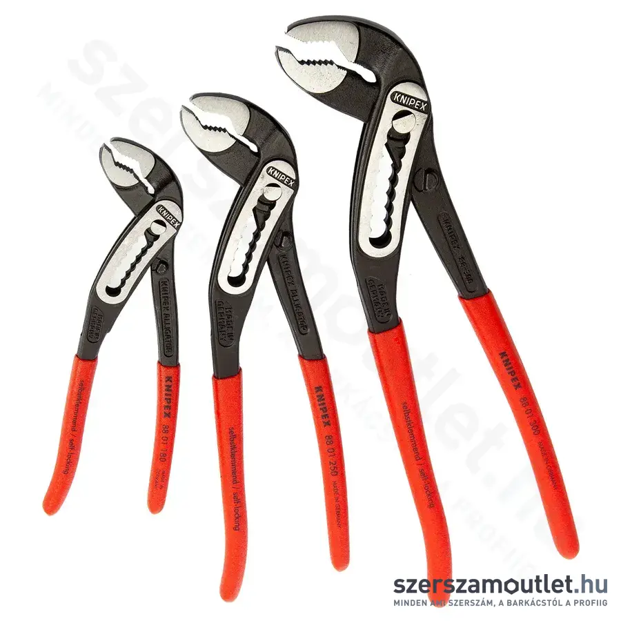 KNIPEX Vízpumpafogó készlet 180/250/300mm 3db-os (00 20 09 V03)