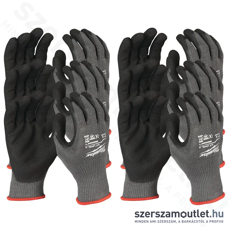 MILWAUKEE Vágásbiztos kesztyű (5/E vágási szint) M/8 (12pár) (4932471622)