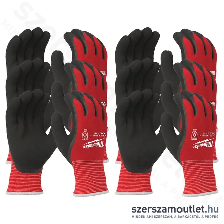 MILWAUKEE Vágásbiztos kesztyű, téli (1/A vágási szint) XXL/11 (12pár) (4932471609)