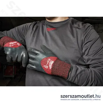 MILWAUKEE Vágásbiztos kesztyű, téli (3/C vágási szint) M/8 (12pár) (4932471610)