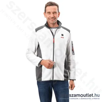 FLEX TF WHITE M MEN Akkus fűthető gyapjú polár pulóver (M) (10,8V/18V) (Akku és töltő nélkül!)