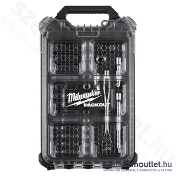 MILWAUKEE Racsnis dugókulcs készlet, 32 részes 3/8" PACKOUT keskeny rendszerezőben (5-15mm)