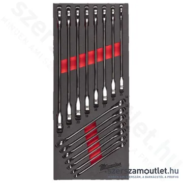 MILWAUKEE MAX BITE Racsnis csillag-villáskulcs készlet habbetétben 15 részes (8-22mm)