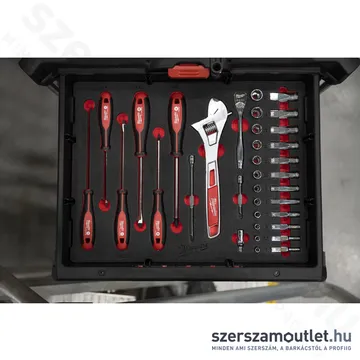 MILWAUKEE Csavarhúzó és dugókulcs készlet habbetétben 1/4" (5-15mm) (4932480717)