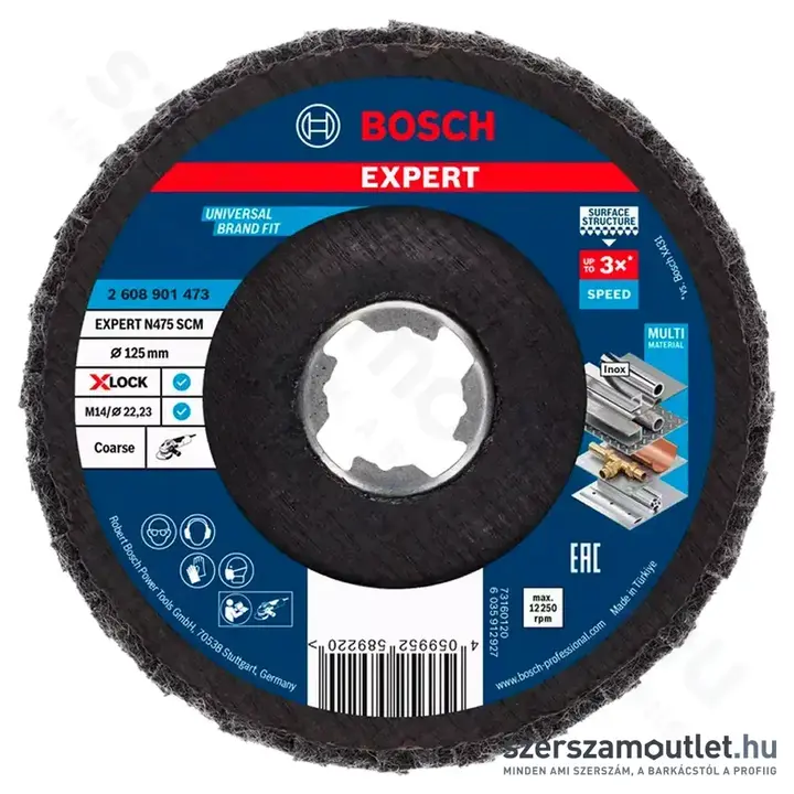 BOSCH Expert N475 SCM X-LOCK Legyezőtárcsa, durva 125/15mm (2608901473)