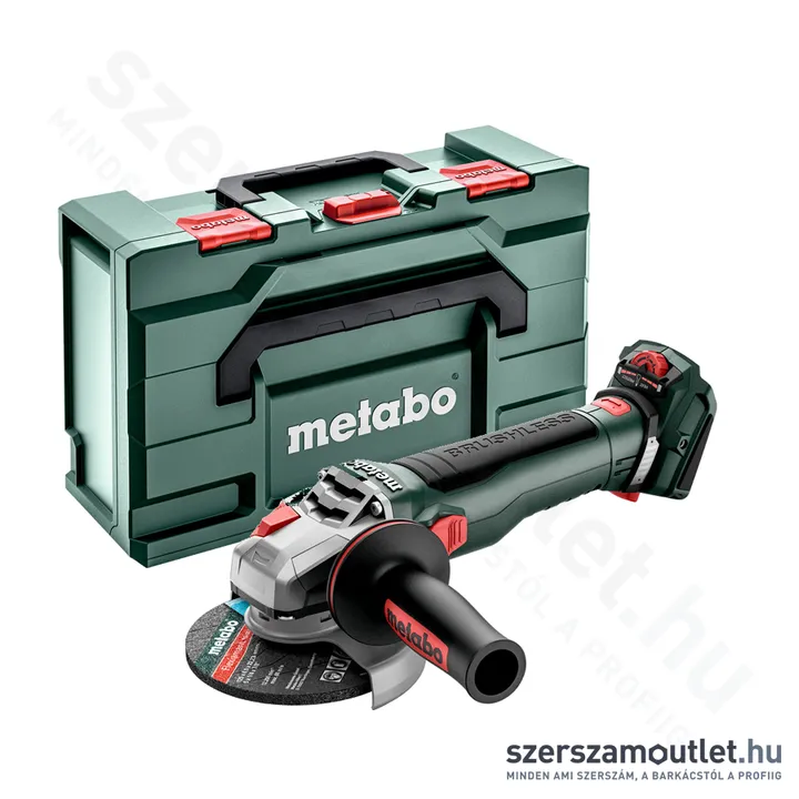 METABO WVB 18 LT BL 11-125 Quick Akkus szénkefementes sarokcsiszoló,lágyindítás(Akku és töltő nélkül