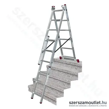 KRAUSE CORDA Sokcélú létra lépcsőfunkcióval 3x6 fokos (033369)