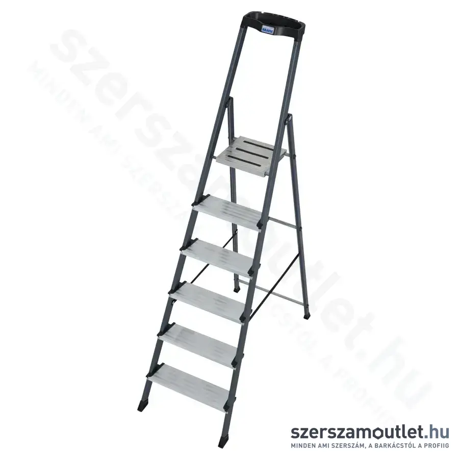 KRAUSE SECURO Lépcsőfokos eloxált állólétra 6 fokos (126443)