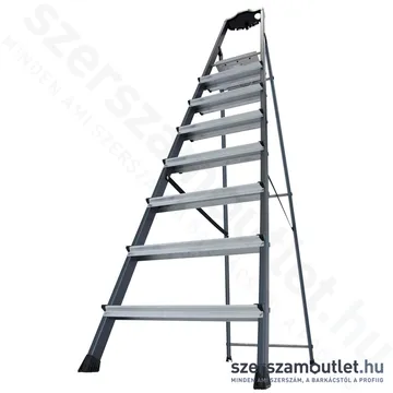 KRAUSE SECURO Lépcsőfokos eloxált állólétra 8 fokos (126467)