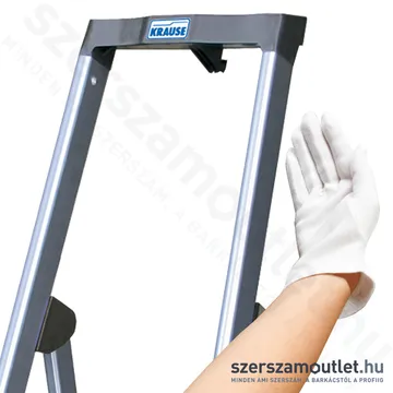 KRAUSE SECURO Lépcsőfokos eloxált állólétra 8 fokos (126467)