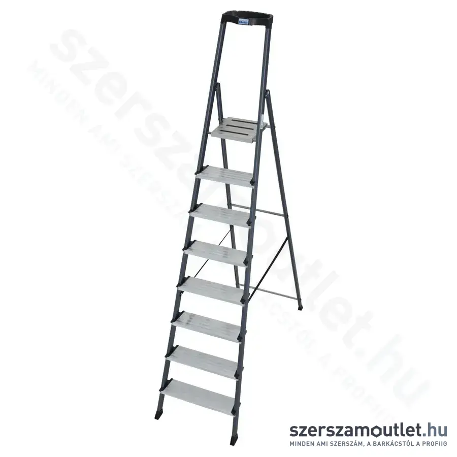 KRAUSE SECURO Lépcsőfokos eloxált állólétra 8 fokos (126467)