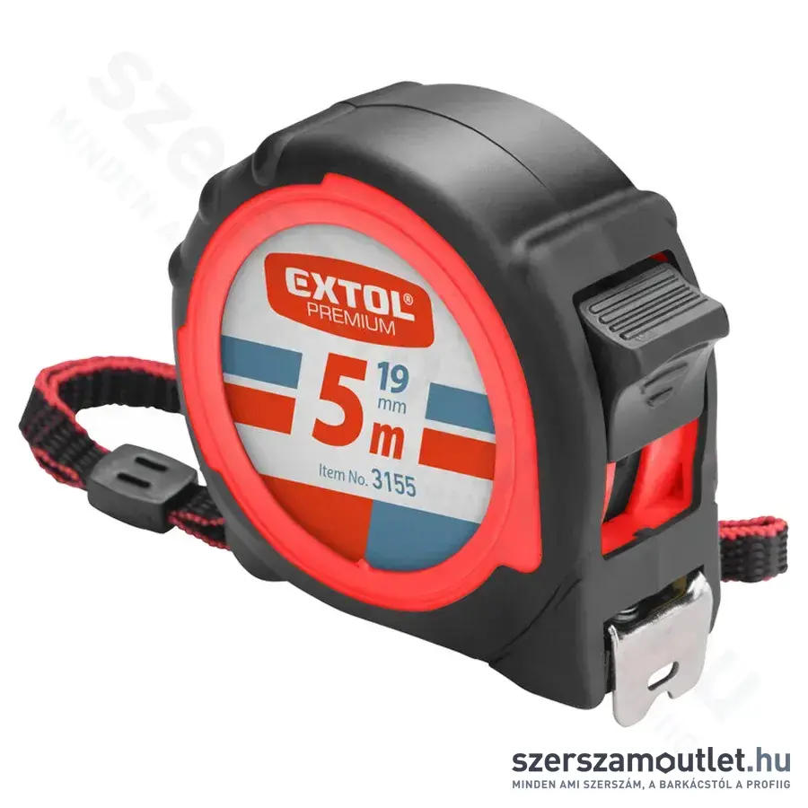 EXTOL Mérőszalag, 2 stoppos 5m/19mm