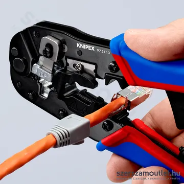 KNIPEX Krimpelő fogó RJ45 Western-hez 190mm (97 51 13)