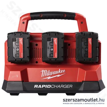 MILWAUKEE M18 PC6 Multizónás akkutöltő, PACKOUT kompatibilis
