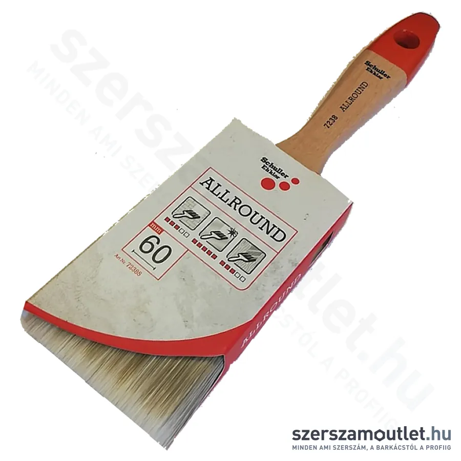 SCHULLER Allround L 60mm laposecset, szintetikus sörte, fanyél