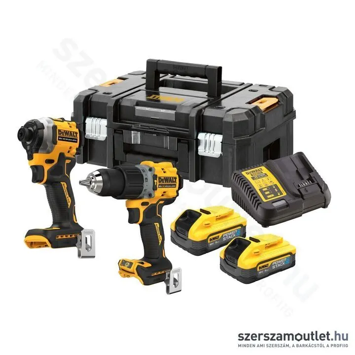 DEWALT DCK2050H2T Akkus gépszett DCD805 ütvefúró-csavarozó+DCF850 ütvecsavarozó (2xPowerStack)