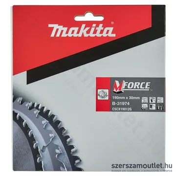 MAKITA M-FORCE Körfűrésztárcsa 190x30mm Z12 (B-31974)