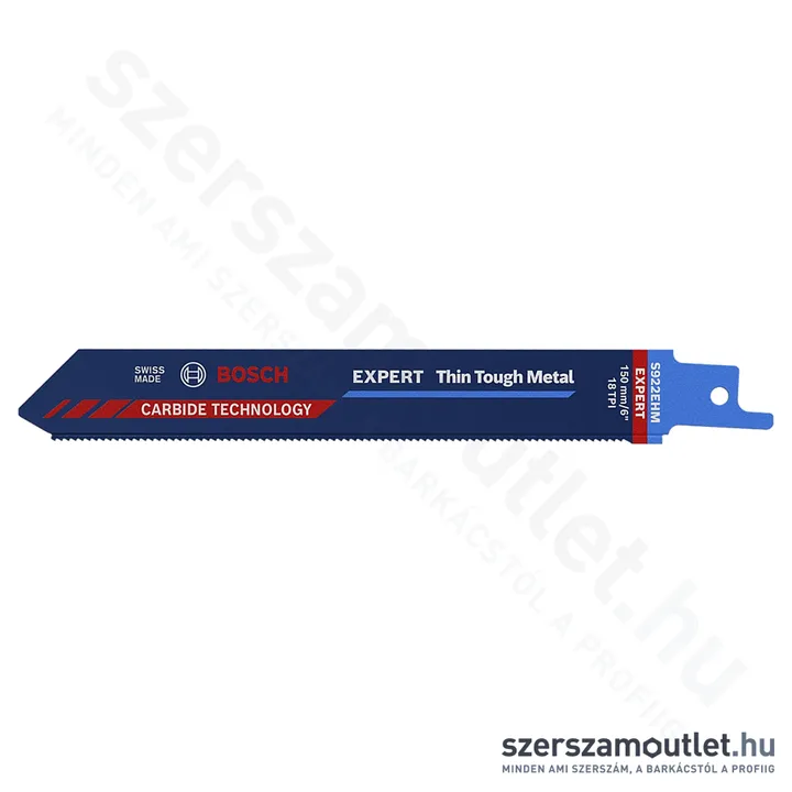 BOSCH EXPERT Thin Tough Metal S 922 EHM szablyafűrészlap 100/1,5-4mm [1db] (2608900360)
