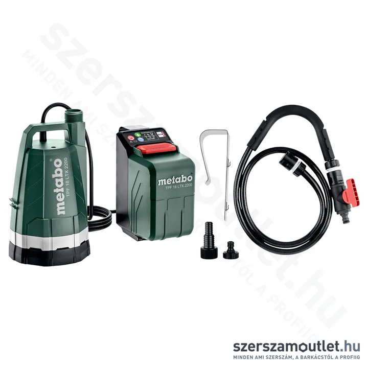 METABO TPF 18 LTX 2200 Akkus búvár- és esőtároló hordó szivattyú (Akku és töltő nélkül)