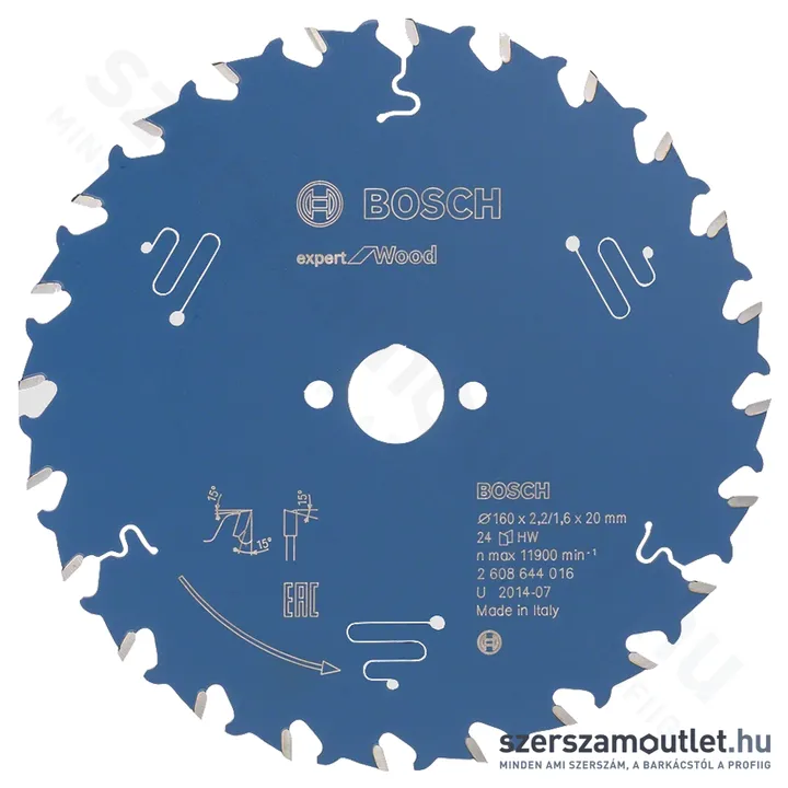 BOSCH Expert for Wood körfűrészlap 160x2,2/1,6x20mm T24 (2608644016)
