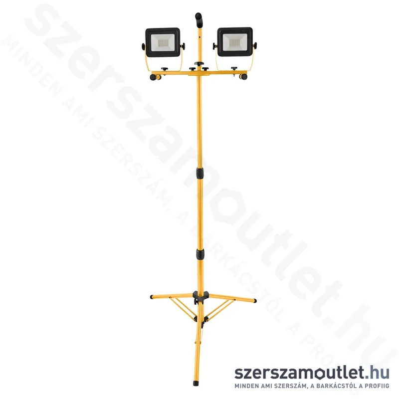 EXTOL Hordozható LED lámpa teleszkópos állvánnyal IP65 (2x30W/2x2700Lm)