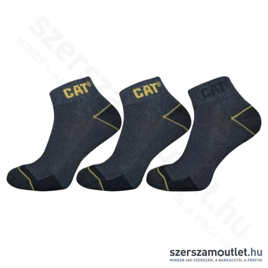 CATERPILLAR ZCM0571 Rövid munkazokni unisex 43-46-es (Szürke) (3pár/csomag) (CAT-00160)