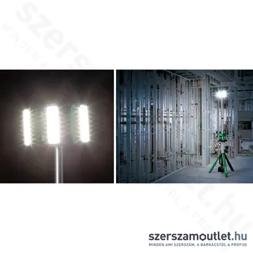 HIKOKI UB18DG-W4Z Akkus és hálózati állványos térmegvilágító LED lámpa (18V) (Akku és töltő nélkül!)