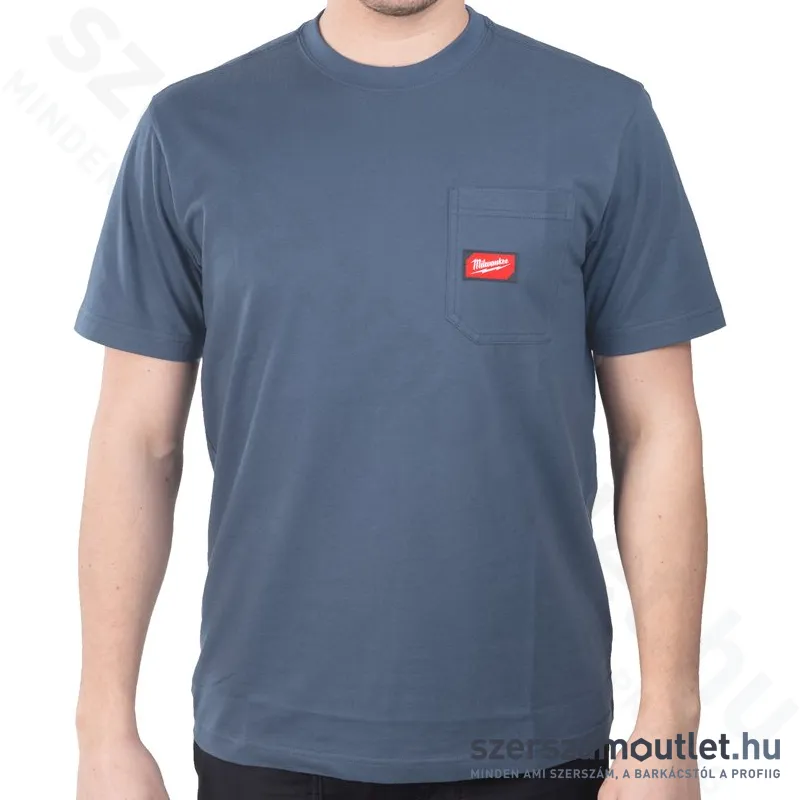MILWAUKEE WT SS BLU XXL Rövid ujjú zsebes póló KÉK (XXL) (4932493017)