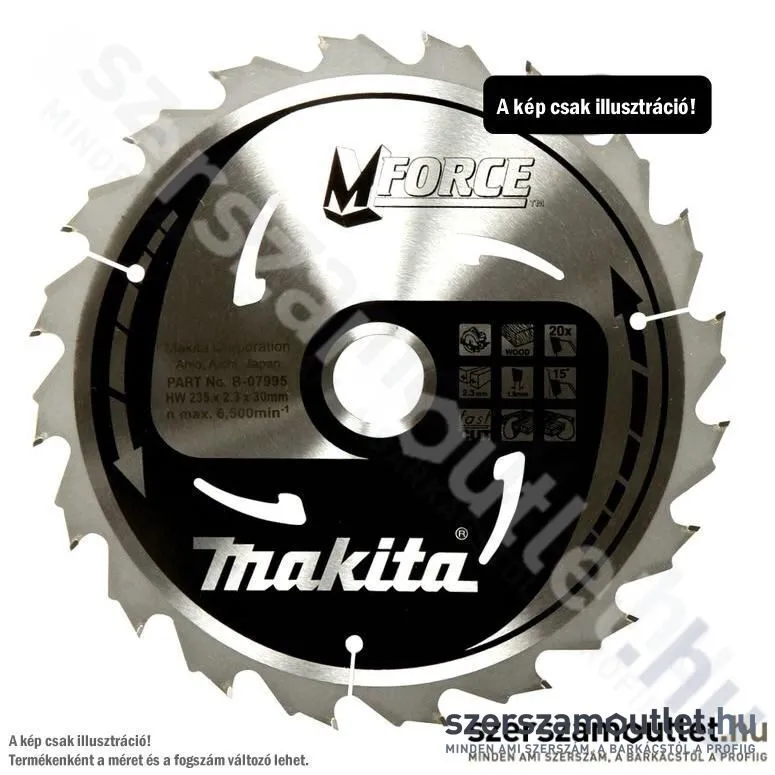 MAKITA Mforce Körfűrésztárcsa durva vágására 235x30 mm Z24 (B-32063)
