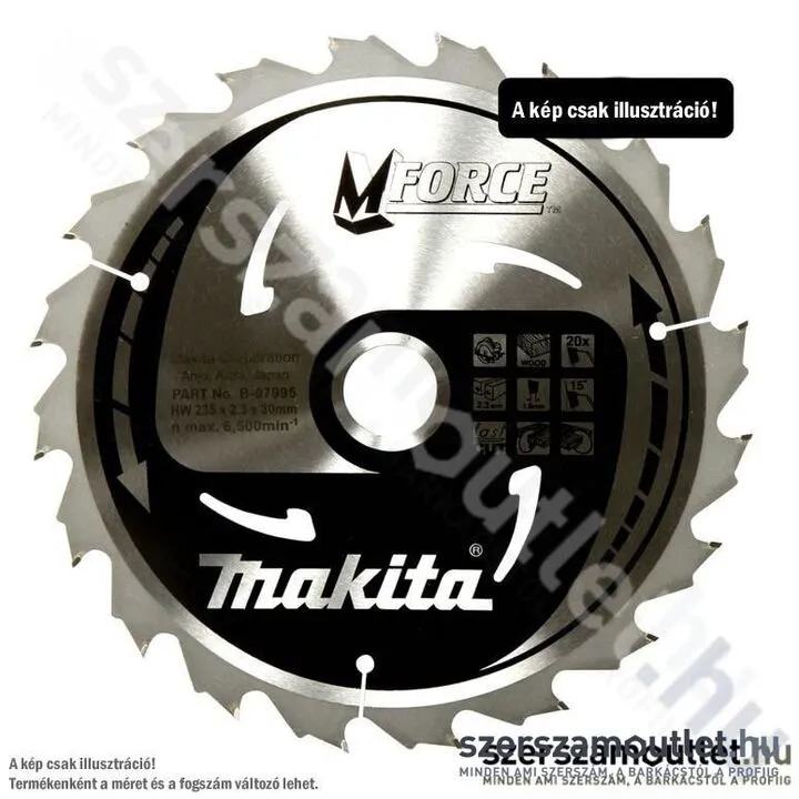 MAKITA Mforce Körfűrésztárcsa durva vágására 235x30 mm Z24 (B-32063)
