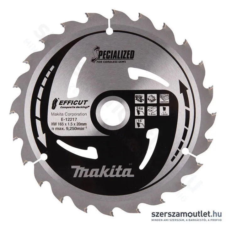 MAKITA EFFICUT akkus körfűrésztárcsa KOMPOZIT 165x20mm Z24 (E-12217)