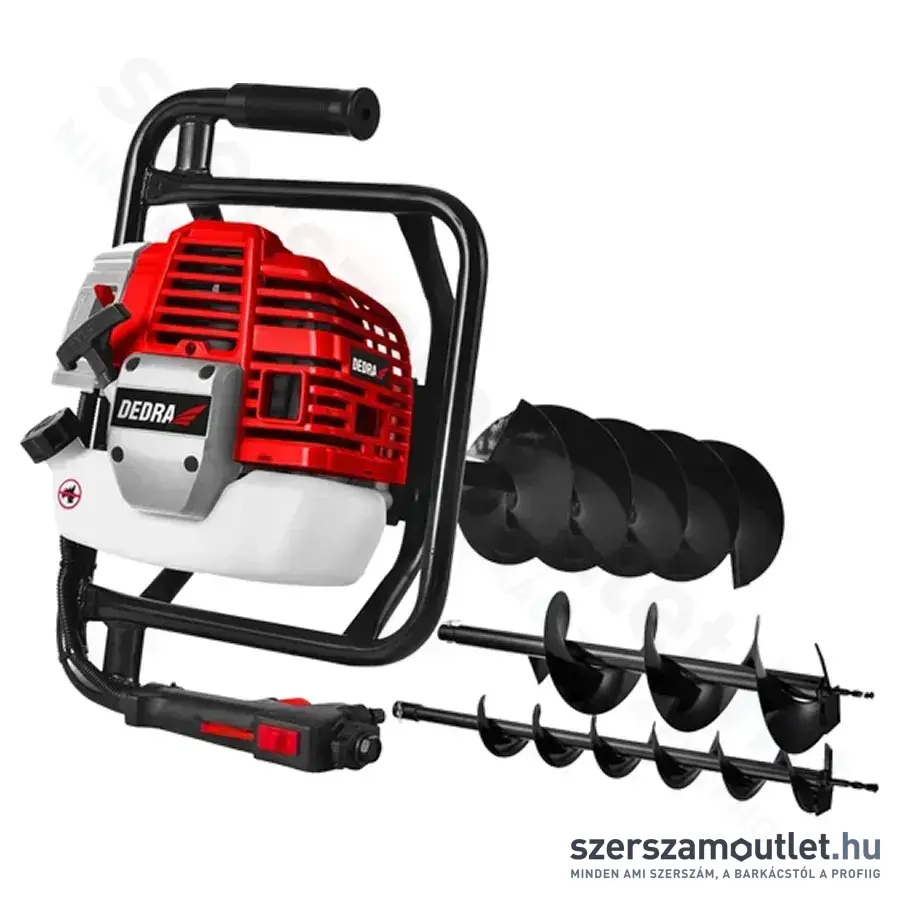 DEDRA Benzinmotoros talajfúró [+3db fúrószár] 20cm 1450W