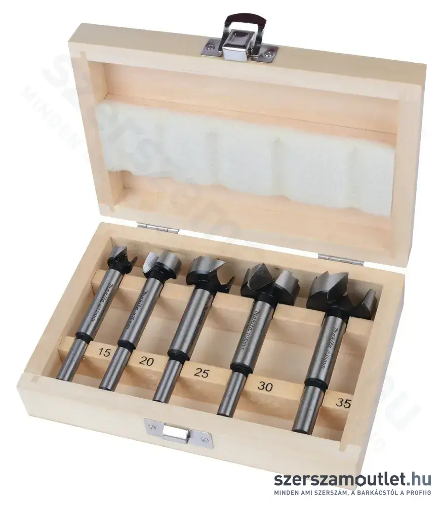 MAKITA Forstner fúrókészlet 15/20/25/30/35 mm fadobozban STANDARD (D-47363)