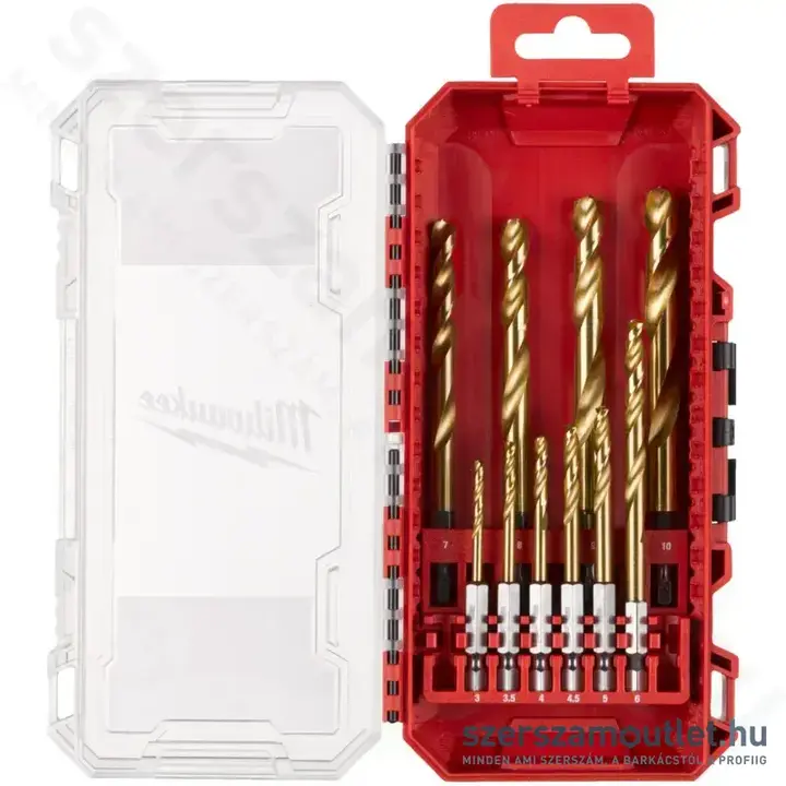 MILWAUKEE RED HEX SHOCKWAVE™ HSS-G Fémfúró készlet 10 részes (3-10mm)