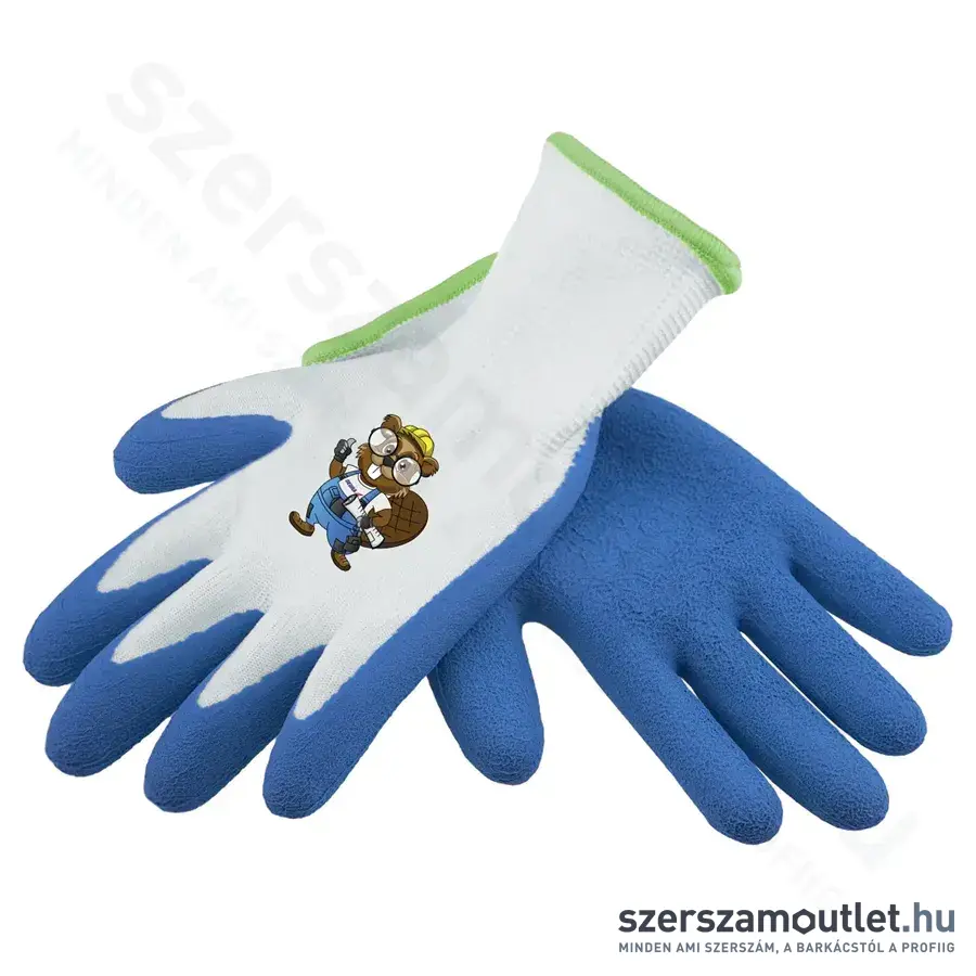 DEDRA Gyermek latex munkakesztyű - KÉK/FEHÉR [6-os]