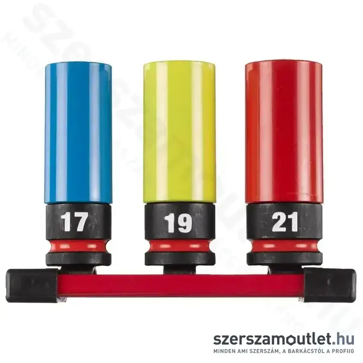 MILWAUKEE SHOCKWAVE IMPACT DUTY Dugókulcs készlet alufelnihez 3 részes 1/2" (17/19/21mm)