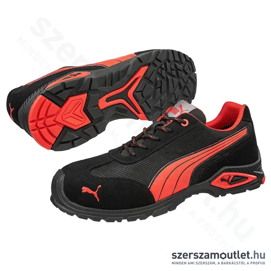 PUMA Madrid S1PL FO SR Munkavédelmi cipő (Fekete/Piros) (PUM-642740)