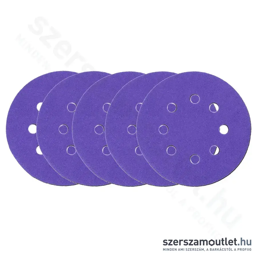 DEDRA Csiszolókorong tépőzáras, P240, 125mm (5db/csomag) (DED7947A07)