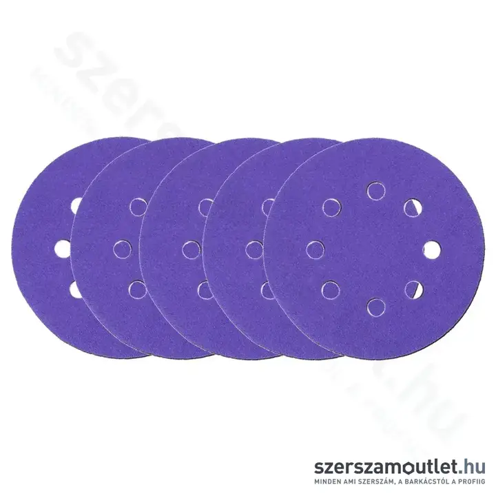 DEDRA Csiszolókorong tépőzáras, P180, 125mm (5db/csomag) (DED7947A06)