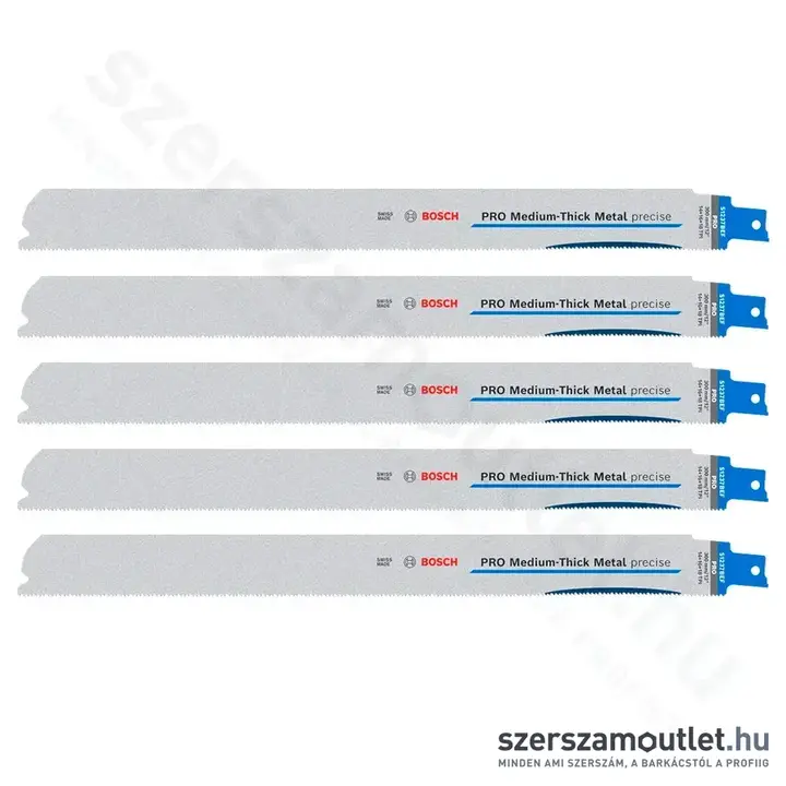 BOSCH PRO Medium-Thick Metal precise S1237BEF Szablyafűrészlap 2-6mm, 300x25x1,1mm (5db/csomag)