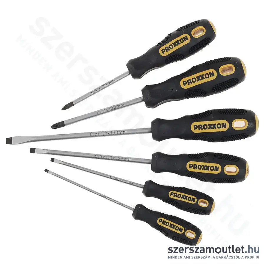 PROXXON FLEX-DOT Csavarhúzó készlet SL3-4-5,5-6,5/PZ1-2, 6db-os